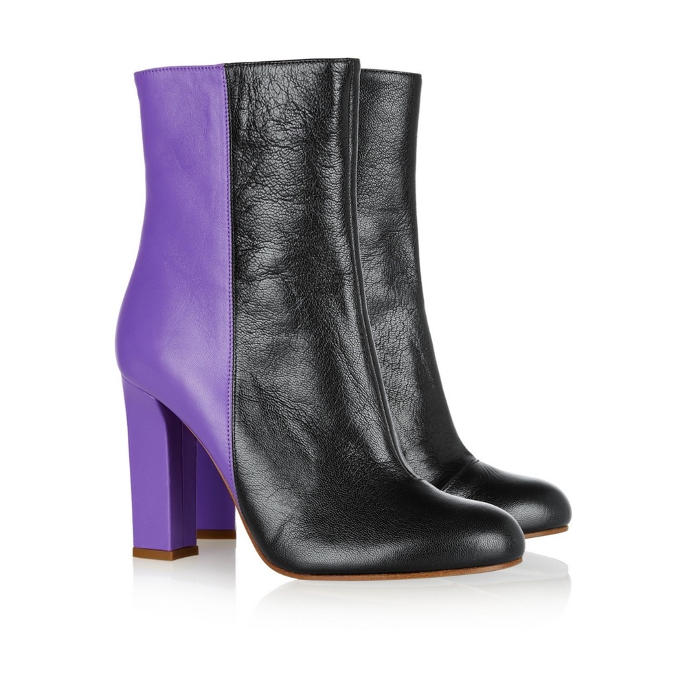 Missoni Leather Color Block Ankle Boots / Booties